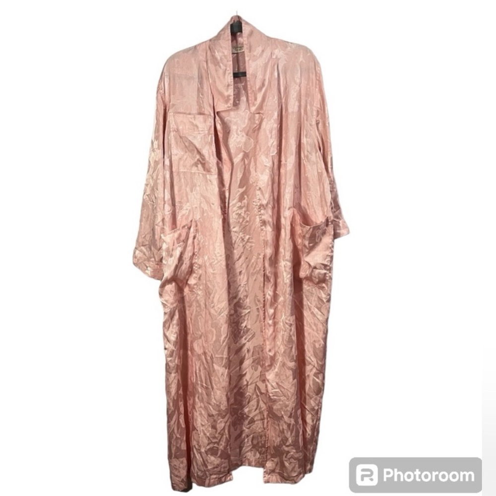 Vintage Victoria Secret Light Pink Robe‎ Oversized Pockets Size M/L